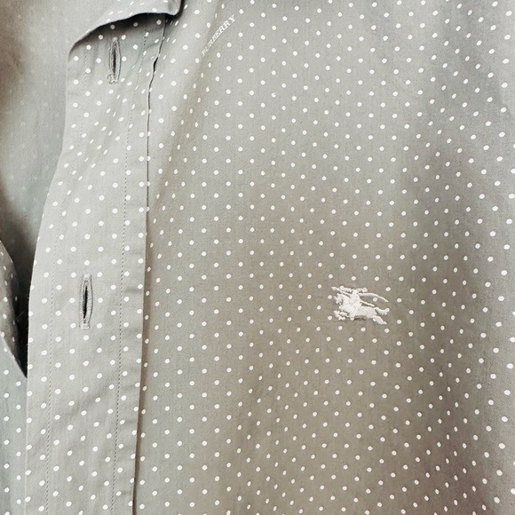 Burberry London button down shirt polka dot grey - Picture 9 of 10